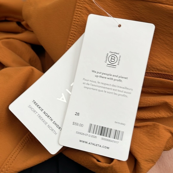 NWT! Athleta Trekkie North Short Burnt Orange Plus Size 26 - Picture 10 of 12